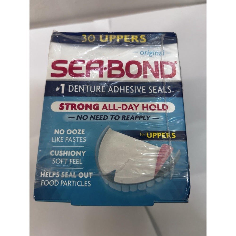 Sea-Bond Secure Denture Adhesive Seals, 4 Pack, 30-Count Uppers
